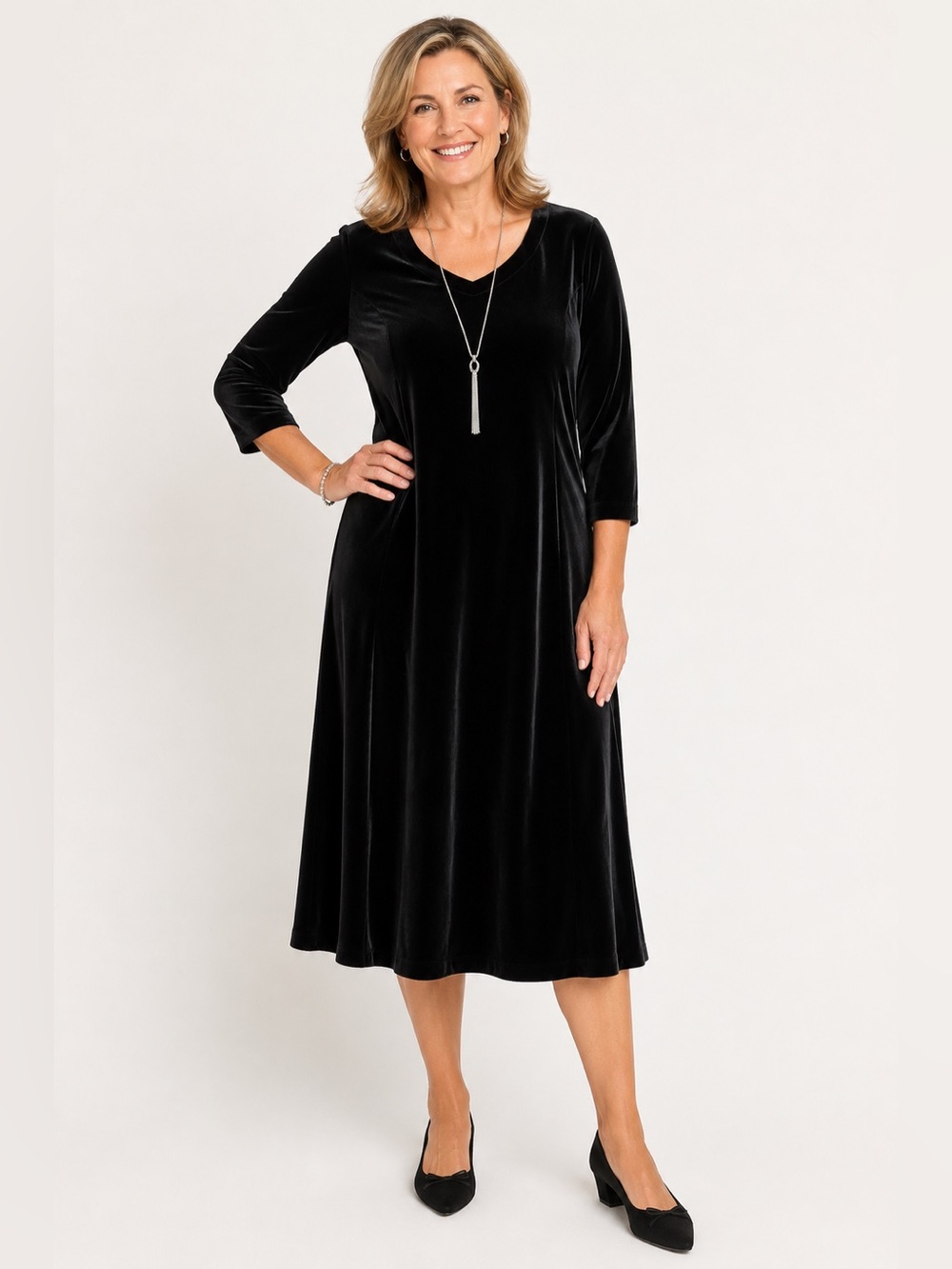 Chicos dress velour size large Chicos 2